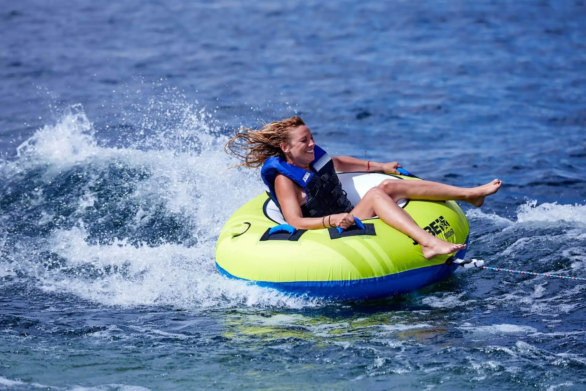 Yacht rental Dubai with donut boat